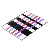 Ihr Name oder Ihre Initialen und moderne Webstreif Notizblock (Linke Seite)