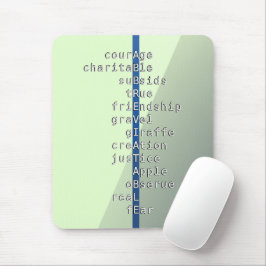 Ihr Name oder Ihre Nachricht mit Crosswords? grün Mousepad