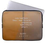 Ihr Name oder Ihre Nachricht mit Crosswords? über  Laptopschutzhülle (Vorderseite)