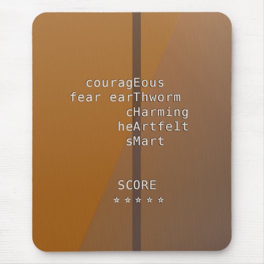 Ihr Name oder Ihre Nachricht mit Crosswords? über  Mousepad (Vorne)