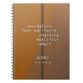 Ihr Name oder Ihre Nachricht mit Crosswords? über  Notizblock (Vorderseite)