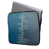 Ihr Name oder Ihre Nachricht mit Kreuzworträtsel?  Laptopschutzhülle (Vorderseite Links)