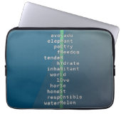 Ihr Name oder Ihre Nachricht mit Kreuzworträtsel?  Laptopschutzhülle (Vorderseite)