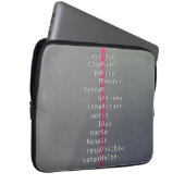 Ihr Name oder Ihre Nachricht mit Kreuzworträtsel? Laptopschutzhülle (Vorne Rechts)