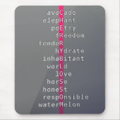 Ihr Name oder Ihre Nachricht mit Kreuzworträtsel?  Mousepad (Vorne)