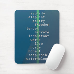 Ihr Name oder Ihre Nachricht mit Kreuzworträtsel? Mousepad