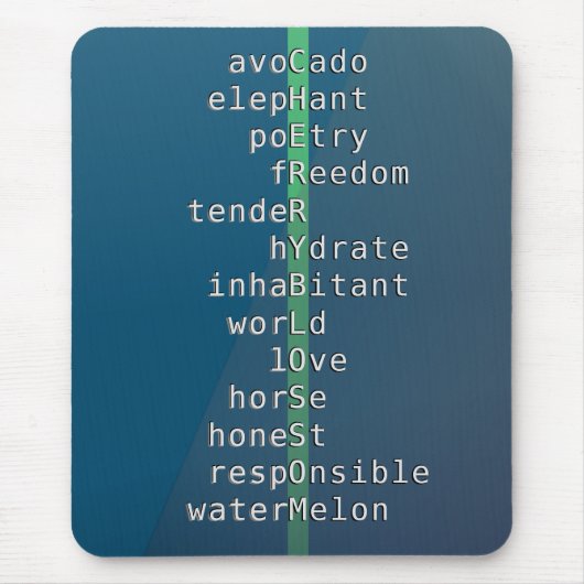 Ihr Name oder Ihre Nachricht mit Kreuzworträtsel? Mousepad (Vorne)