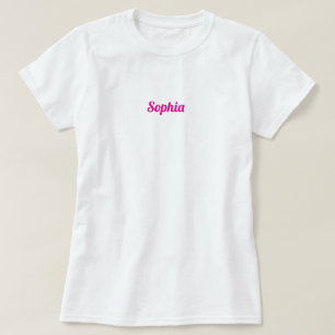 Ihr Name oder Monogramm in rosa Retro-Schrift T-Shirt