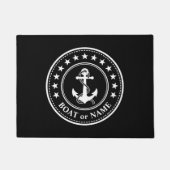 Ihr Name oder Name des Schiffes Ankerstars Schwarz Fußmatte (Vorderseite)