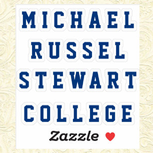 Ihr Name oder Text 4 Linien Transparente Aufkleber