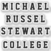 Ihr Name oder Text 4 Zeilen Transparente Aufkleber (Vorderseite)