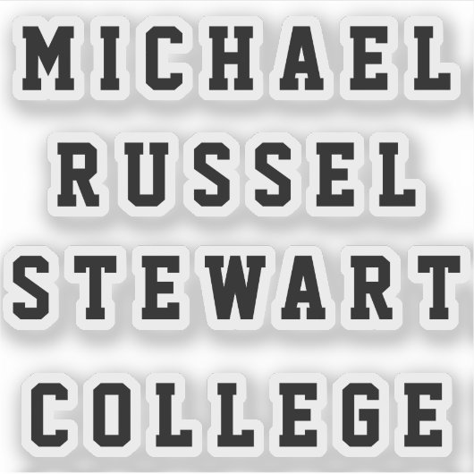 Ihr Name oder Text 4 Zeilen Transparente Aufkleber (Vorderseite)