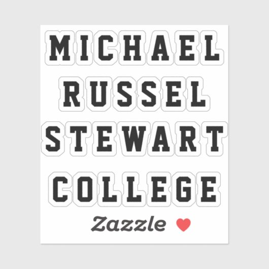 Ihr Name oder Text 4 Zeilen Transparente Aufkleber (Blatt)