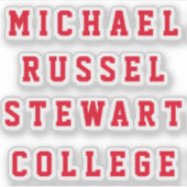 Ihr Name oder Text 4 Zeilen Transparente Aufkleber (Vorderseite)