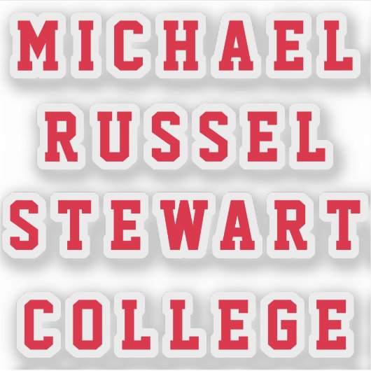 Ihr Name oder Text 4 Zeilen Transparente Aufkleber (Vorderseite)