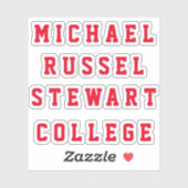 Ihr Name oder Text 4 Zeilen Transparente Aufkleber (Blatt)