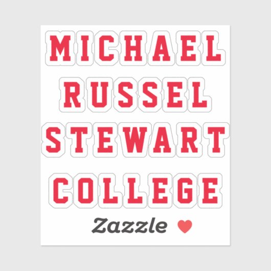 Ihr Name oder Text 4 Zeilen Transparente Aufkleber (Blatt)