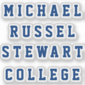 Ihr Name oder Text 4 Zeilen Transparente Aufkleber (Vorderseite)