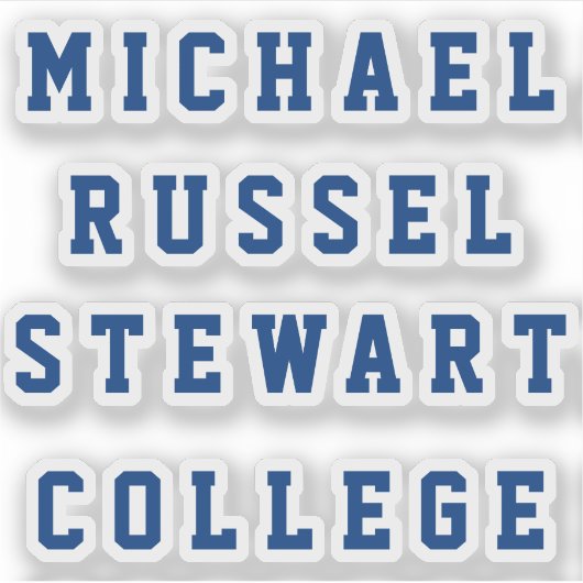 Ihr Name oder Text 4 Zeilen Transparente Aufkleber (Vorderseite)