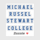 Ihr Name oder Text 4 Zeilen Transparente Aufkleber (Blatt)