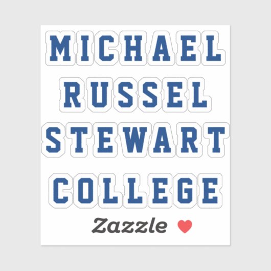 Ihr Name oder Text 4 Zeilen Transparente Aufkleber (Blatt)