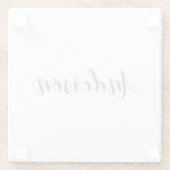 Ihr Name oder Text | Extravagantes Elegantes Skrip Glasuntersetzer (Rückseite)