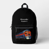 Ihr Name oder Text - F7 Diesellokomotive Bedruckter Rucksack (Vorderseite)