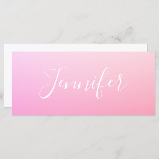 Ihr Name oder Wort | Pink Ombre (Vorne/Hinten)