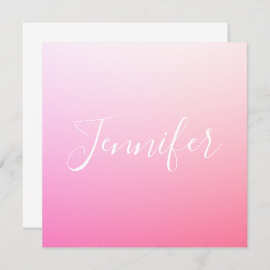 Ihr Name oder Wort | Pink Ombre (Vorne/Hinten)