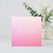 Ihr Name oder Wort | Pink Ombre (Stehend Vorderseite)