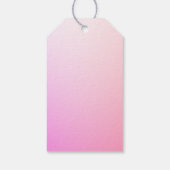 Ihr Name oder Wort | Pink Ombre Gradation Geschenkanhänger (Rückseite)