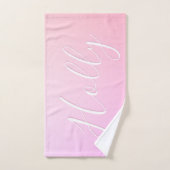Ihr Name oder Wort | Pink Ombre Gradation Handtuch (Handtuch)