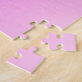 Ihr Name oder Wort | Pinkfarbene Farblinie Puzzle (Seite)