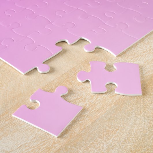 Ihr Name oder Wort | Pinkfarbene Farblinie Puzzle (Seite)