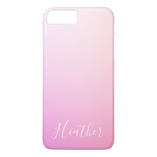 Ihr Name oder Wort | Rosa Ombre-Verlauf Case-Mate iPhone Hülle (Rückseite)
