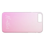 Ihr Name oder Wort | Rosa Ombre-Verlauf Case-Mate iPhone Hülle (Rückseite (Horizontal))