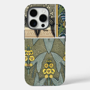 Ihr Name oder Zitat Art Nouveau Art Deco Ästhetik iPhone 16 Pro Hülle