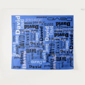 Ihr NAME-Party-Signaturschritt und wiederholen Sie Wandteppich (Vorderseite (Horizontal))