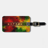 Ihr Name, personalisieren, Initialen, abstrakt Gepäckanhänger (Vorderseite horizontal)