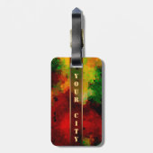 Ihr Name, personalisieren, Initialen, abstrakt Gepäckanhänger (Rückseite vertikal)