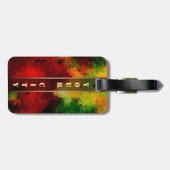 Ihr Name, personalisieren, Initialen, abstrakt Gepäckanhänger (Rückseite horizontal)