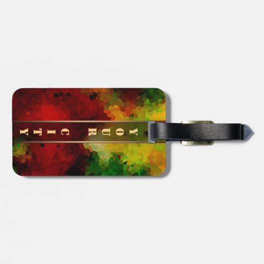 Ihr Name, personalisieren, Initialen, abstrakt Gepäckanhänger (Rückseite horizontal)