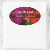 Ihr Name, personalisieren, Initialen, abstrakt Ovaler Aufkleber (Tasche)