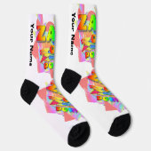 IHR NAME personalisieren Zap Ouch Pow Crew Socks Socken (Rechts)