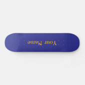 Ihr Name Personalisiert blau Skateboard (Horizontal)