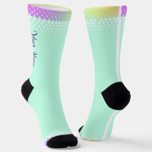 IHR NAME personalisiert die Socken der Ice Green T (Gewinkelt)