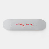 Ihr Name personalisiert Grau Skateboard (Horizontal)