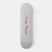 Ihr Name personalisiert Grau Skateboard (Vorderseite)