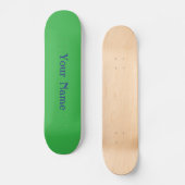Ihr Name personalisiert Grün Skateboard (Vorderseite)