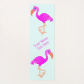 Ihr Name Personalisiert Pink Flamingo Yoga Mat Ges Yogamatte (Rückseite)
